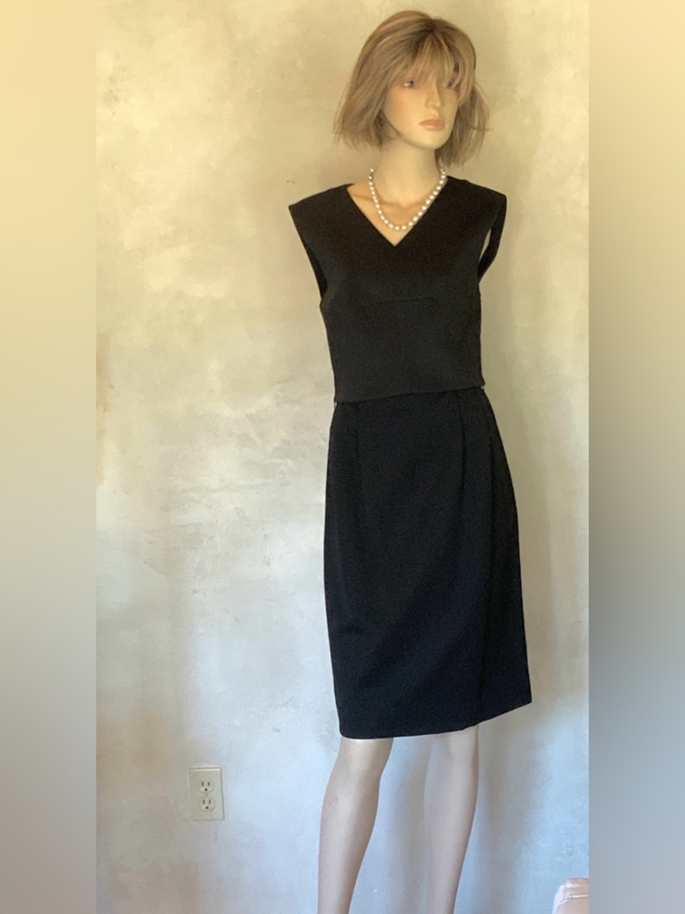 Custom Classic Black Pencil Skirt
